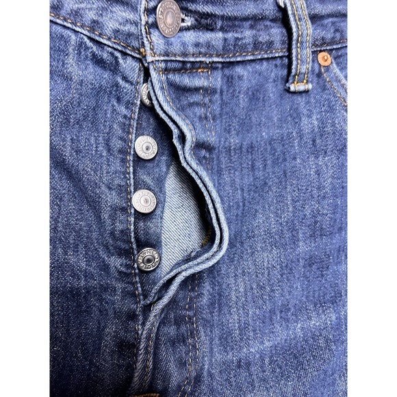 Levi's 501 Denim Jeans Men's 40 X 32 Buttonfly Blue Straight Preppy - Picture 6 of 15